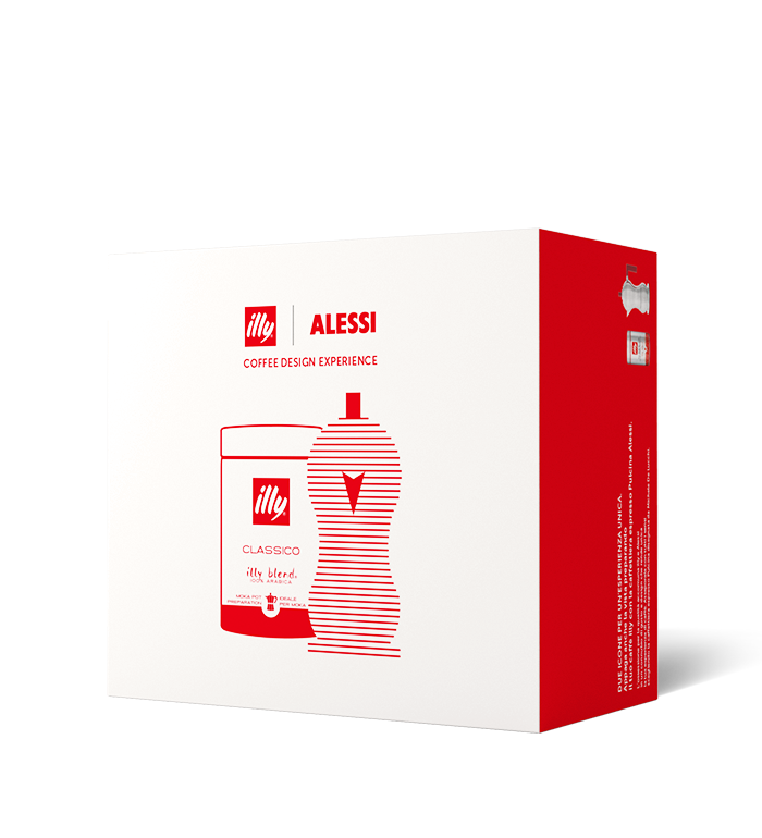 Confezione regalo Due Icone - Caffè illy e Caffettiera espresso Pulcina Alessi image number 0